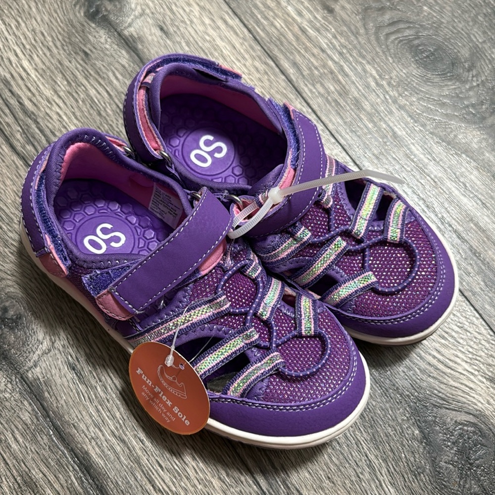 SO girls Hydro Hiker US 13M purple grey Outdoor Breathable Sandals new